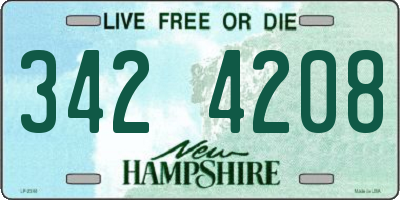 NH license plate 3424208