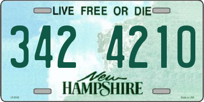NH license plate 3424210