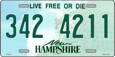 NH license plate 3424211