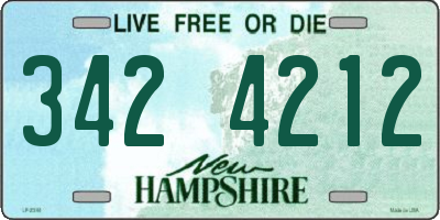 NH license plate 3424212