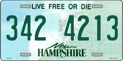 NH license plate 3424213