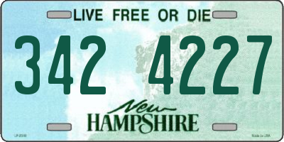NH license plate 3424227