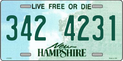 NH license plate 3424231