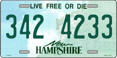 NH license plate 3424233