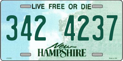 NH license plate 3424237