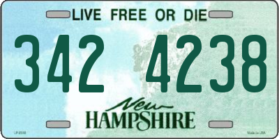 NH license plate 3424238