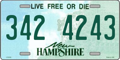 NH license plate 3424243