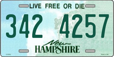 NH license plate 3424257