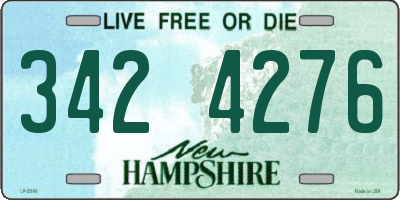 NH license plate 3424276