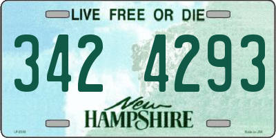 NH license plate 3424293