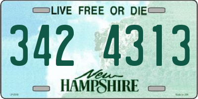 NH license plate 3424313
