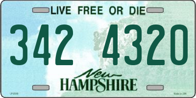 NH license plate 3424320