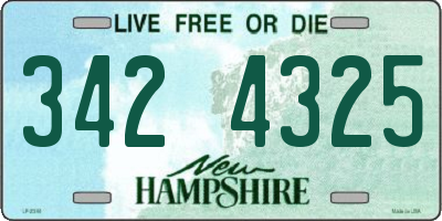 NH license plate 3424325