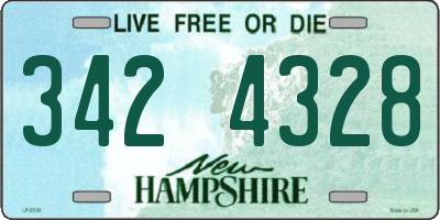 NH license plate 3424328