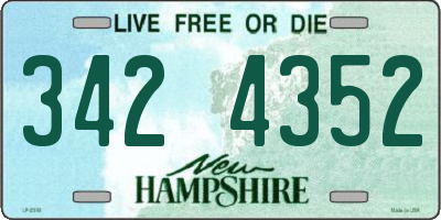 NH license plate 3424352