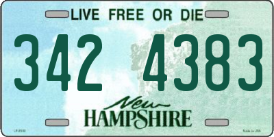NH license plate 3424383