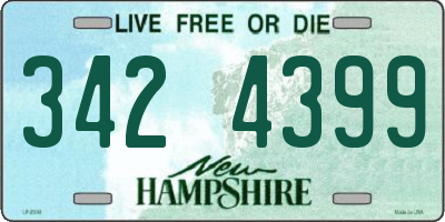 NH license plate 3424399