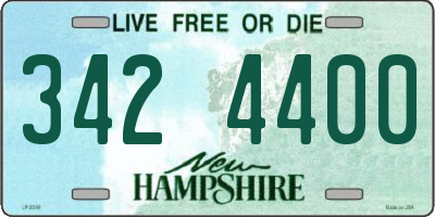 NH license plate 3424400