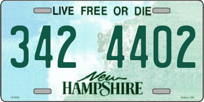 NH license plate 3424402
