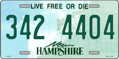 NH license plate 3424404