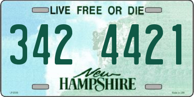 NH license plate 3424421