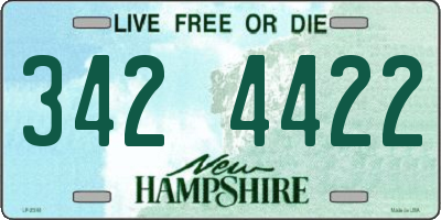 NH license plate 3424422