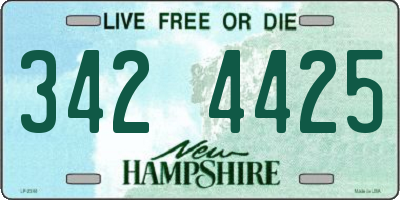 NH license plate 3424425