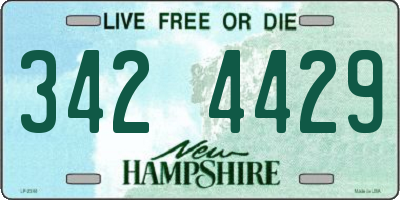 NH license plate 3424429