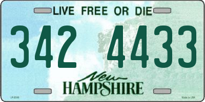 NH license plate 3424433