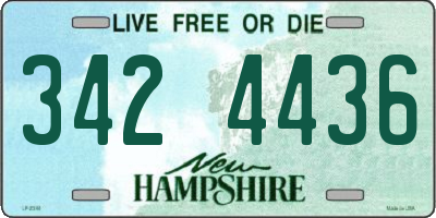 NH license plate 3424436