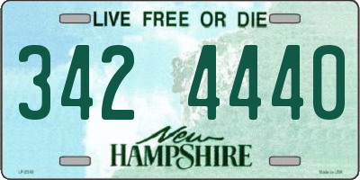 NH license plate 3424440