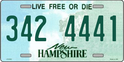 NH license plate 3424441