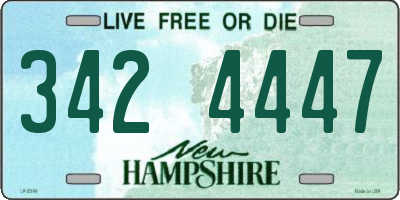 NH license plate 3424447