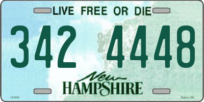 NH license plate 3424448