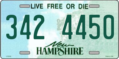 NH license plate 3424450