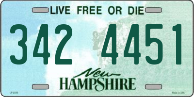 NH license plate 3424451