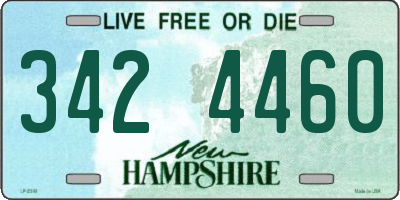 NH license plate 3424460