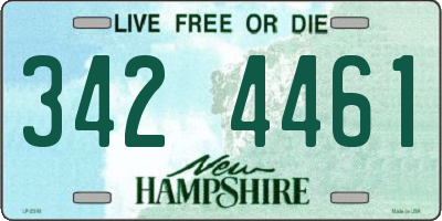 NH license plate 3424461