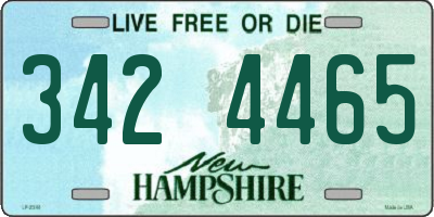 NH license plate 3424465