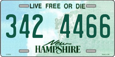 NH license plate 3424466