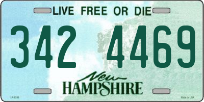 NH license plate 3424469