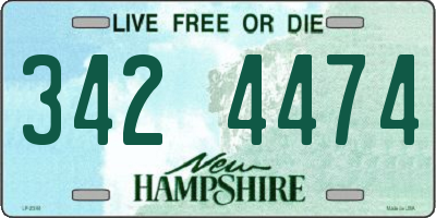 NH license plate 3424474