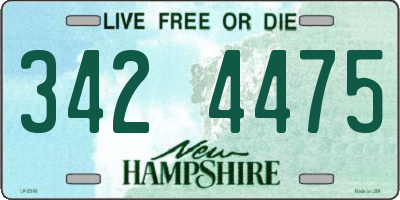 NH license plate 3424475