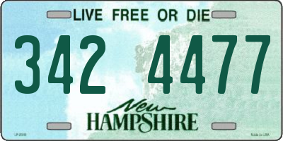 NH license plate 3424477