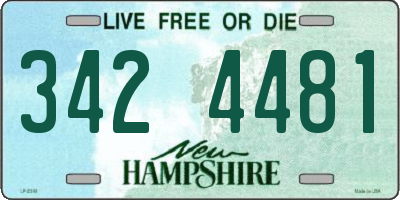 NH license plate 3424481