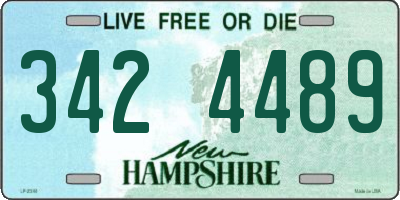 NH license plate 3424489