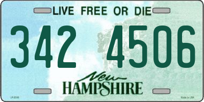 NH license plate 3424506
