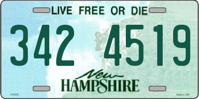 NH license plate 3424519