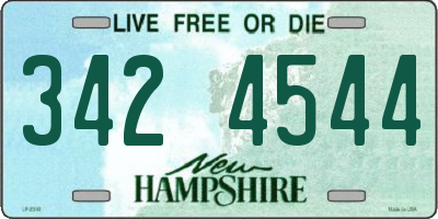 NH license plate 3424544