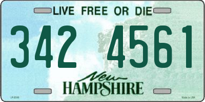 NH license plate 3424561